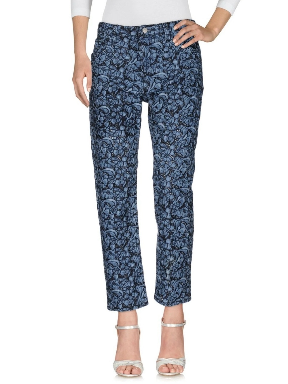 Isabel Marant Étoile Maddy Floral Eyelet Embroidered Lace Distressed Pants 34 2